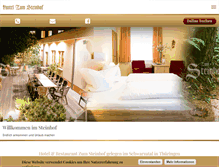 Tablet Screenshot of hotel-zumsteinhof.de